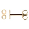 Puces Brillaxis motif infini_x005f_x000D_or jaune 18k