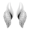 Puces d'oreilles Brillaxis argent rhodié oxydes