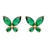 Puces d'oreilles Brillaxis papillons oxydes verts