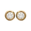 Puces d'oreilles Brillaxis plaqué or 4mm