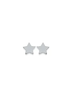 Puces d'oreilles Brillaxis étoiles argent rhodié