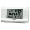 Réveil Seiko affichage digital plastique blanc perle