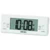 Réveil Seiko affichage digital double alarme blanc