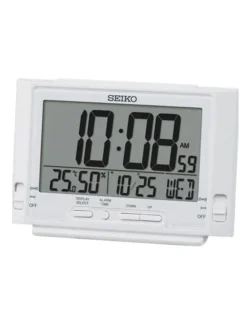 Réveil Seiko affichage digital blanc