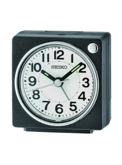 Réveil Seiko carré plastique noir