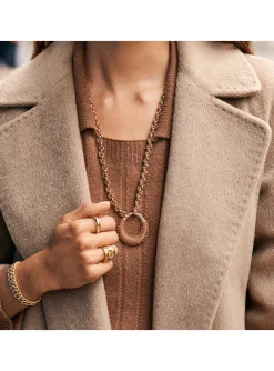 Sautoir Agatha Twiggy doré_x005f_x000D_cuir camel