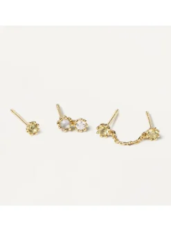 Set Boucles d’Oreilles Motion Kara plaqué or