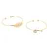 Set de bagues Zag Bijoux Posy oxydes blancs nacre