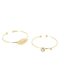 Set de bagues Zag Bijoux Posy oxydes blancs nacre