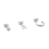 Set de trois piercings Agatha Paradis argent oxydes