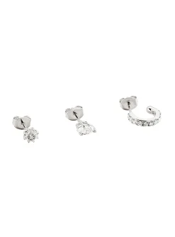 Set de trois piercings Agatha Paradis argent oxydes