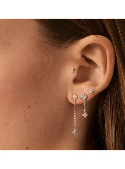 Set de trois piercings Agatha Beloved argent oxydes