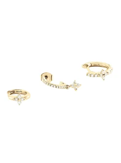 Set de trois piercings créoles Agatha Beloved doré