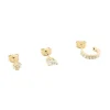 Set de trois piercings puces Agatha Paradis doré
