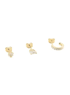 Set de trois piercings puces Agatha Paradis doré