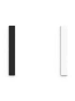 Simili cuir bague Les Georgettes noir/blanc 8mm