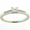 Solitaire accompagné Brillaxis diamants or 18 carats