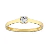 Solitaire Brillaxis diamant 4 griffes or 18 carats_x005f_x000D_0.30 ct