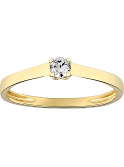 Solitaire Brillaxis diamant quatre griffes or jaune_x005f_x000D_0.20 ct
