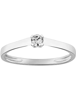 Solitaire Brillaxis or 9 carats diamant 4 griffes_x005f_x000D_0.15 ct