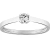 Solitaire Brillaxis or blanc diamant quatre griffes