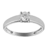 Solitaire Brillaxis or blanc 9 carats oxydes