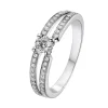 Solitaire Brillaxis or diamant griffes corps serti