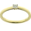 Solitaire Brillaxis or jaune 18 carats diamant 0.140