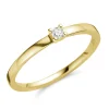 Solitaire Brillaxis or jaune 18 carats diamant 0.050