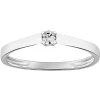 Solitaire Brillaxis quatres griffes or 18 carats_x005f_x000D_0.05 ct