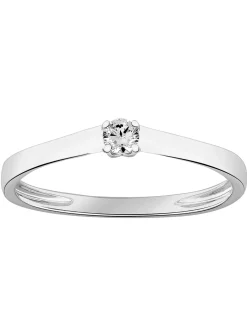 Solitaire Brillaxis quatres griffes or 18 carats_x005f_x000D_0.05 ct
