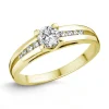 Solitaire diamant accompagné