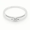Solitaire diamant serti clos or blanc 750/1000