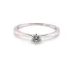 Solitaire Saunier argent oxydes 6 griffes