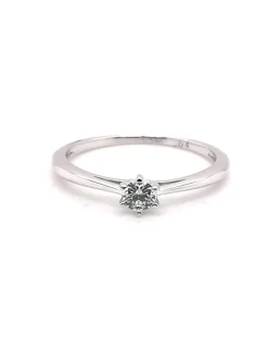 Solitaire Saunier argent oxydes 6 griffes