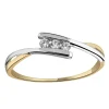 Trilogie Brillaxis or bicolore 18 carats oxydes