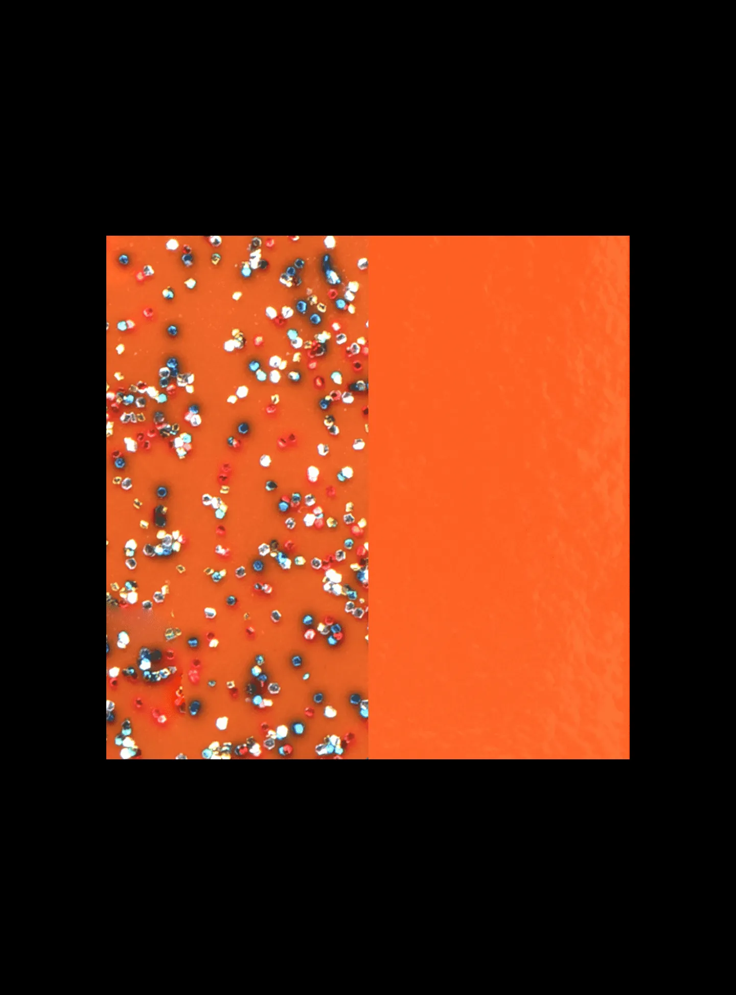 Vinyle créoles Les Georgettes Paillettes/Orange 43mm